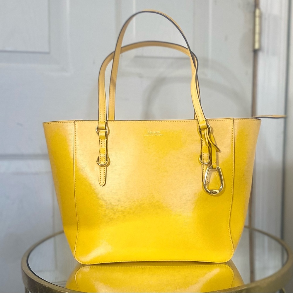 💛EXCELLENT CONDITION- LIKE NEW | Leather Ralph Lauren Tote